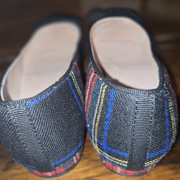 J.Crew Tartan plaid shoes with crystal bow. Size 8 1/2 EUC. - Picture 10 of 11
